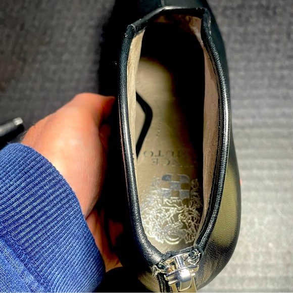 Gorgeous Vince Camuto Butter soft Black Nappa open toe bootie size 5.5M LIKE NEW - Picture 7 of 11